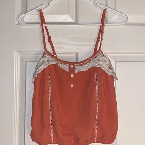 Pink and white Papaya crop top